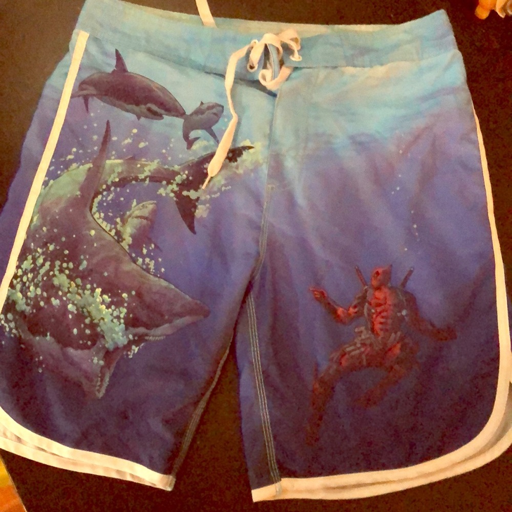 Deadpool swim trunks